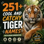 251+ Cool And Catchy Tiger Names With Name Generator
