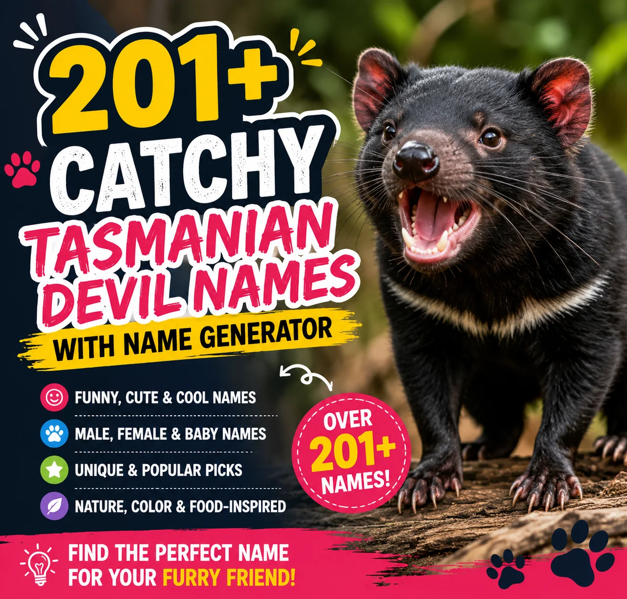 cool and catchy tasmanian devil names