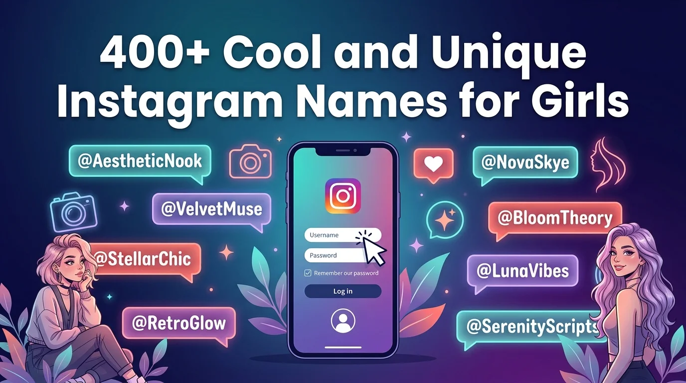 400+ cool and unique Instagram names for girls