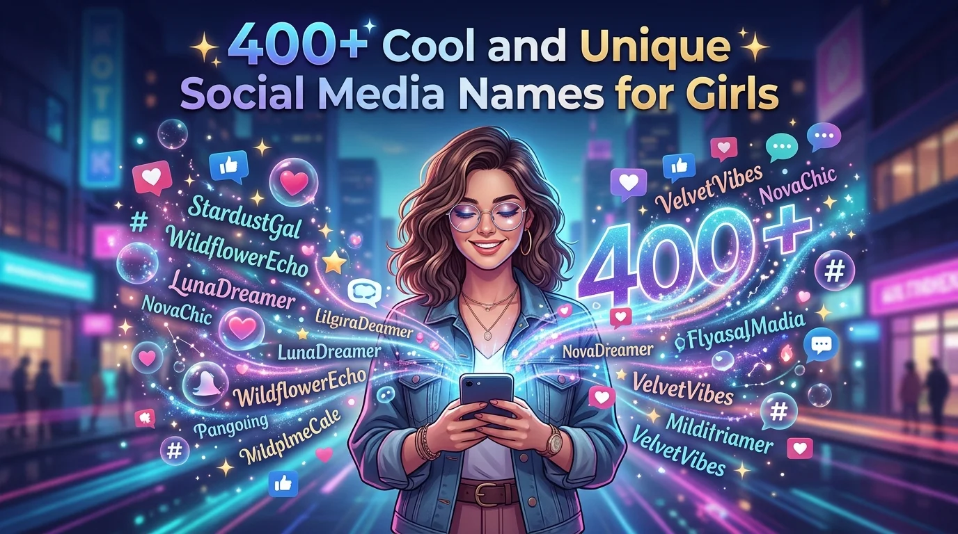 400+ Cool and Unique Social Media Names for Girls