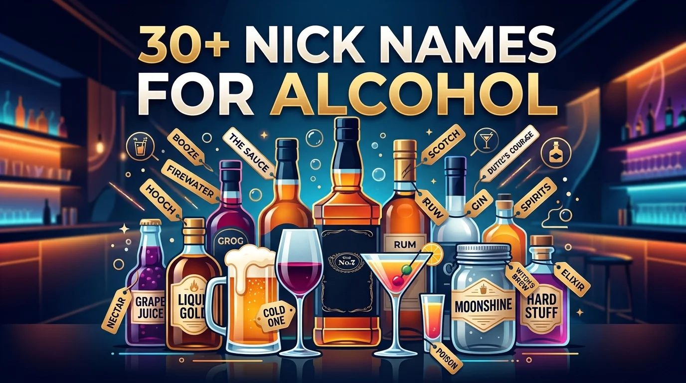 Nick Names for Alcohol
